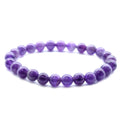 Amethyst Beaded Bracelet — 8mm