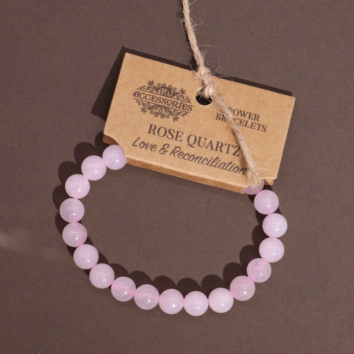 Rose Quartz Beaded Bracelet — 8mm