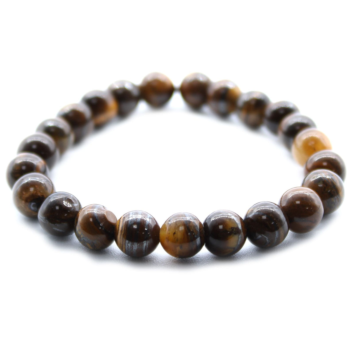 Tiger’s Eye Beaded Bracelet — 8mm