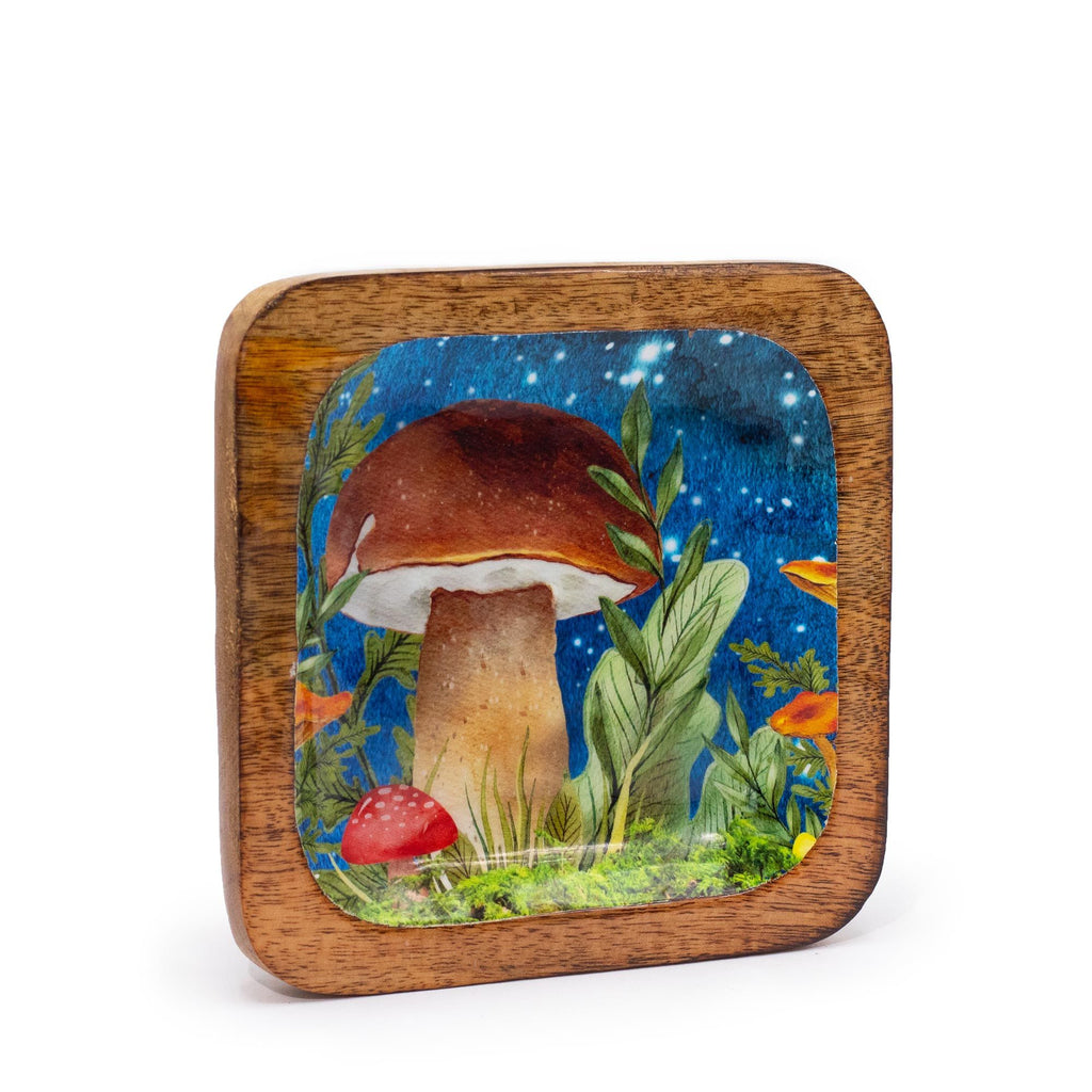 Teal Mushroom Trinket Tray