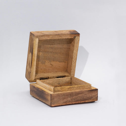 Small Teal Mushroom Keepsake Box