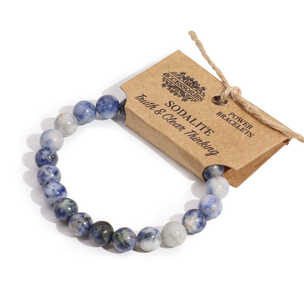 Sodalite Beaded Bracelet — 8mm