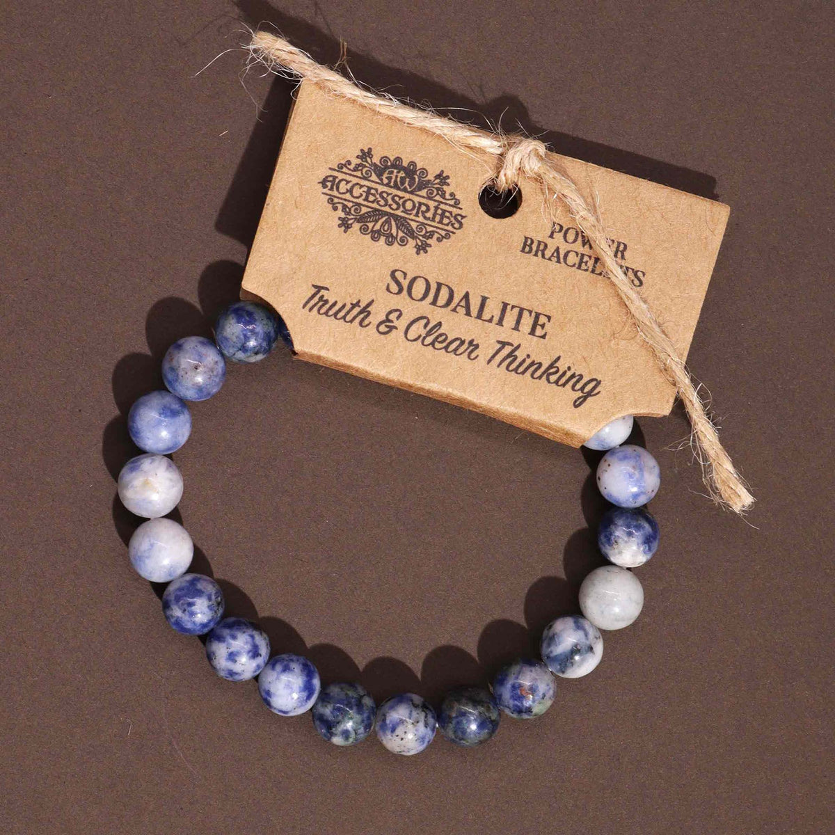 Sodalite Beaded Bracelet — 8mm