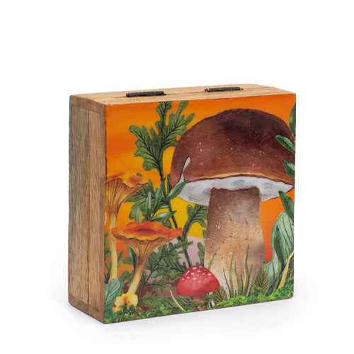 Maroon Mushroom Keepsake Box